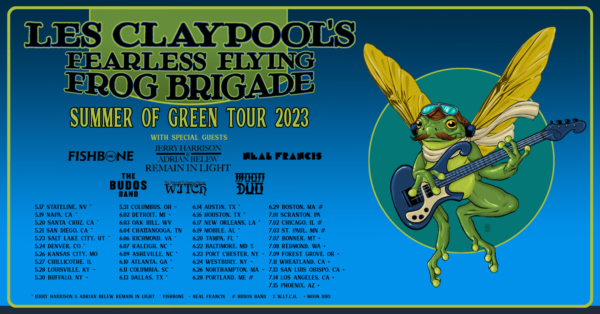 Les Claypool Fearless Flying Frog Brigade Tour